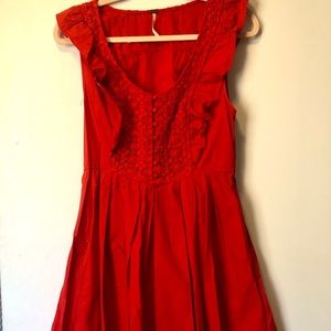 Free People Red Dress with Pockets
